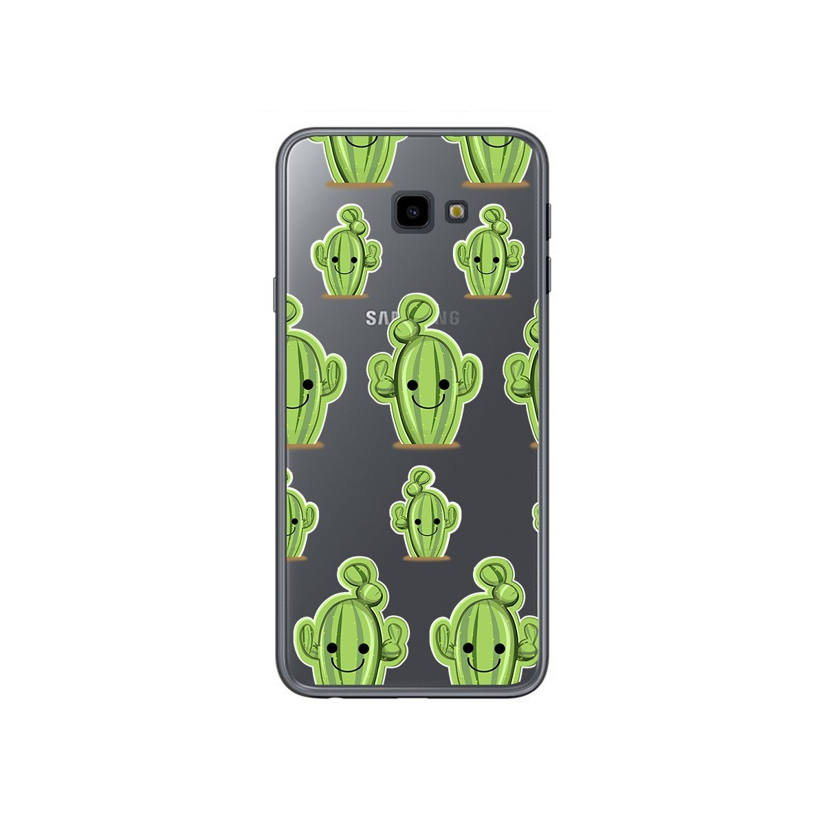 Funda Gel Transparente para Samsung Galaxy J4+ Plus Diseño Cactus Dibujos