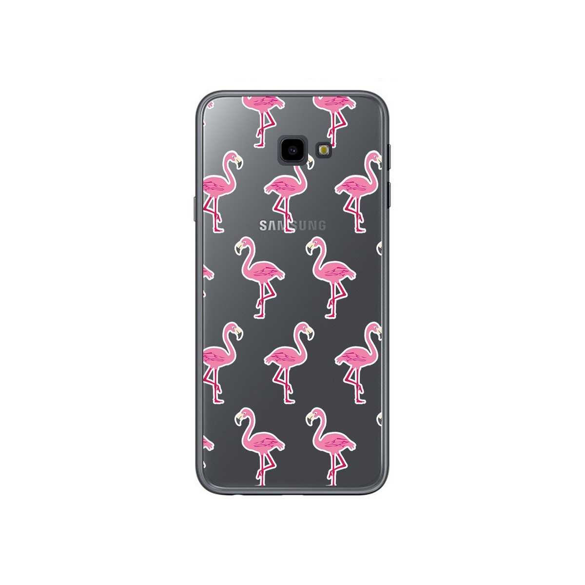 Funda Gel Transparente para Samsung Galaxy J4+ Plus Diseño Flamenco Dibujos