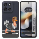 Funda Silicona Transparente para Motorola Moto G56 5G diseño Avestruz Dibujos