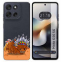 Funda Silicona Transparente para Motorola Moto G56 5G diseño Bufalo Dibujos