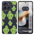 Funda Silicona Transparente para Motorola Moto G56 5G diseño Cactus Dibujos