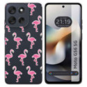 Funda Silicona Transparente para Motorola Moto G56 5G diseño Flamenco Dibujos
