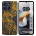 Funda Silicona Transparente para Motorola Moto G56 5G diseño Hojas Dibujos