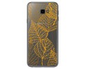 Funda Gel Transparente para Samsung Galaxy J4+ Plus Diseño Hojas Dibujos