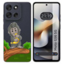 Funda Silicona Transparente para Motorola Moto G56 5G diseño Mono Dibujos