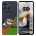 Funda Silicona Transparente para Motorola Moto G56 5G diseño Panda Dibujos