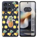 Funda Silicona Transparente para Motorola Moto G56 5G diseño Piña Dibujos
