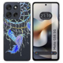 Funda Silicona Transparente para Motorola Moto G56 5G diseño Plumas Dibujos