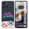 Funda Silicona Transparente para Motorola Moto G56 5G diseño Summer Dibujos