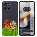 Funda Silicona Transparente para Motorola Moto G56 5G diseño Tigre Dibujos