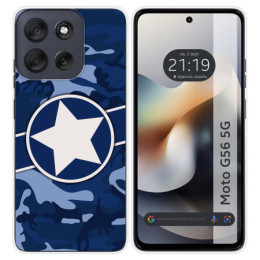 Funda Silicona para Motorola Moto G56 5G diseño Camuflaje...