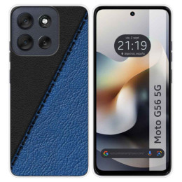 Funda Silicona para Motorola Moto G56 5G diseño Cuero 02...