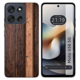 Funda Silicona para Motorola Moto G56 5G diseño Madera 05...