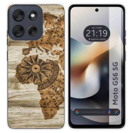 Funda Silicona para Motorola Moto G56 5G diseño Madera 07...