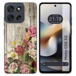 Funda Silicona para Motorola Moto G56 5G diseño Madera 08...
