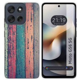 Funda Silicona para Motorola Moto G56 5G diseño Madera 10...