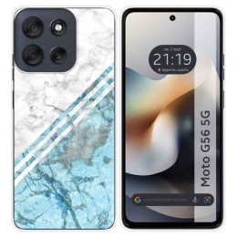 Funda Silicona para Motorola Moto G56 5G diseño Mármol 02...