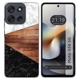 Funda Silicona para Motorola Moto G56 5G diseño Mármol 11...