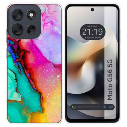 Funda Silicona para Motorola Moto G56 5G diseño Mármol 15...