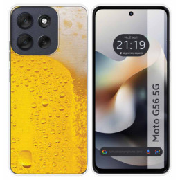 Funda Silicona para Motorola Moto G56 5G diseño Cerveza...