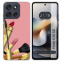 Funda Silicona para Motorola Moto G56 5G diseño Brochas Dibujos