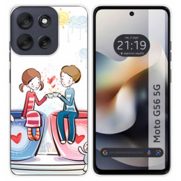 Funda Silicona para Motorola Moto G56 5G diseño Café Dibujos