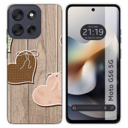 Funda Silicona para Motorola Moto G56 5G diseño Corazones...