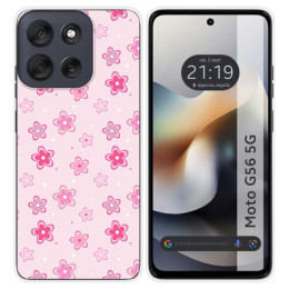 Funda Silicona para Motorola Moto G56 5G diseño Flores...