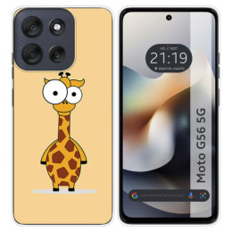 Funda Silicona para Motorola Moto G56 5G diseño Jirafa...