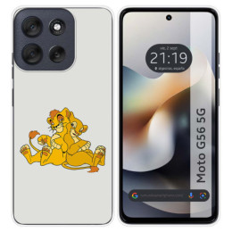 Funda Silicona para Motorola Moto G56 5G diseño Leones...