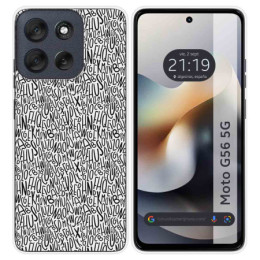 Funda Silicona para Motorola Moto G56 5G diseño Letras...