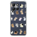 Funda Silicona Antigolpes para Motorola Moto G56 5G diseño Perros Dibujos