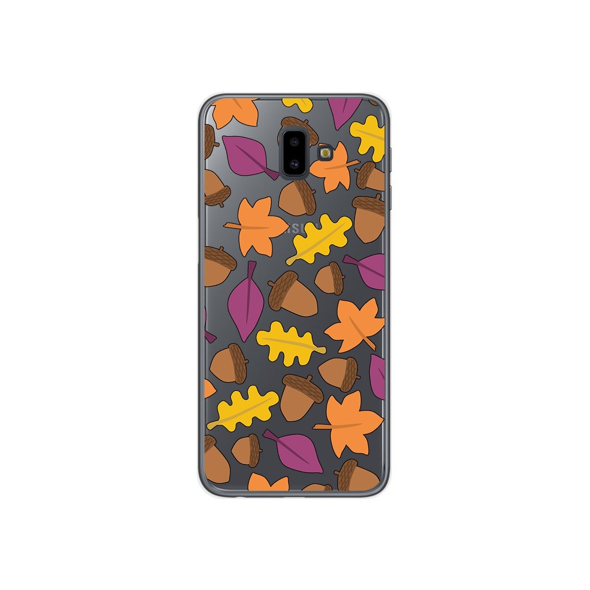 Funda Gel Transparente para Samsung Galaxy J6+ Plus Diseño Otoño Dibujos