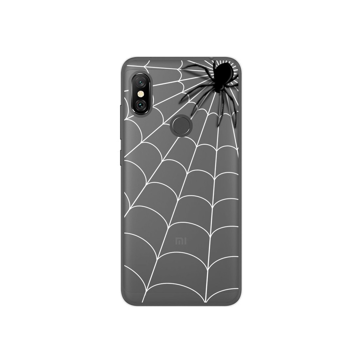 Funda Gel Transparente para Xiaomi Redmi Note 6 Pro Diseño Araña Dibujos