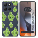Funda Silicona Transparente para Motorola G86 / G86 Power 5G diseño Cactus Dibujos