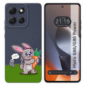 Funda Silicona Transparente para Motorola G86 / G86 Power 5G diseño Conejo Dibujos