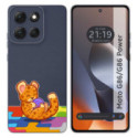 Funda Silicona Transparente para Motorola G86 / G86 Power 5G diseño Leopardo Dibujos