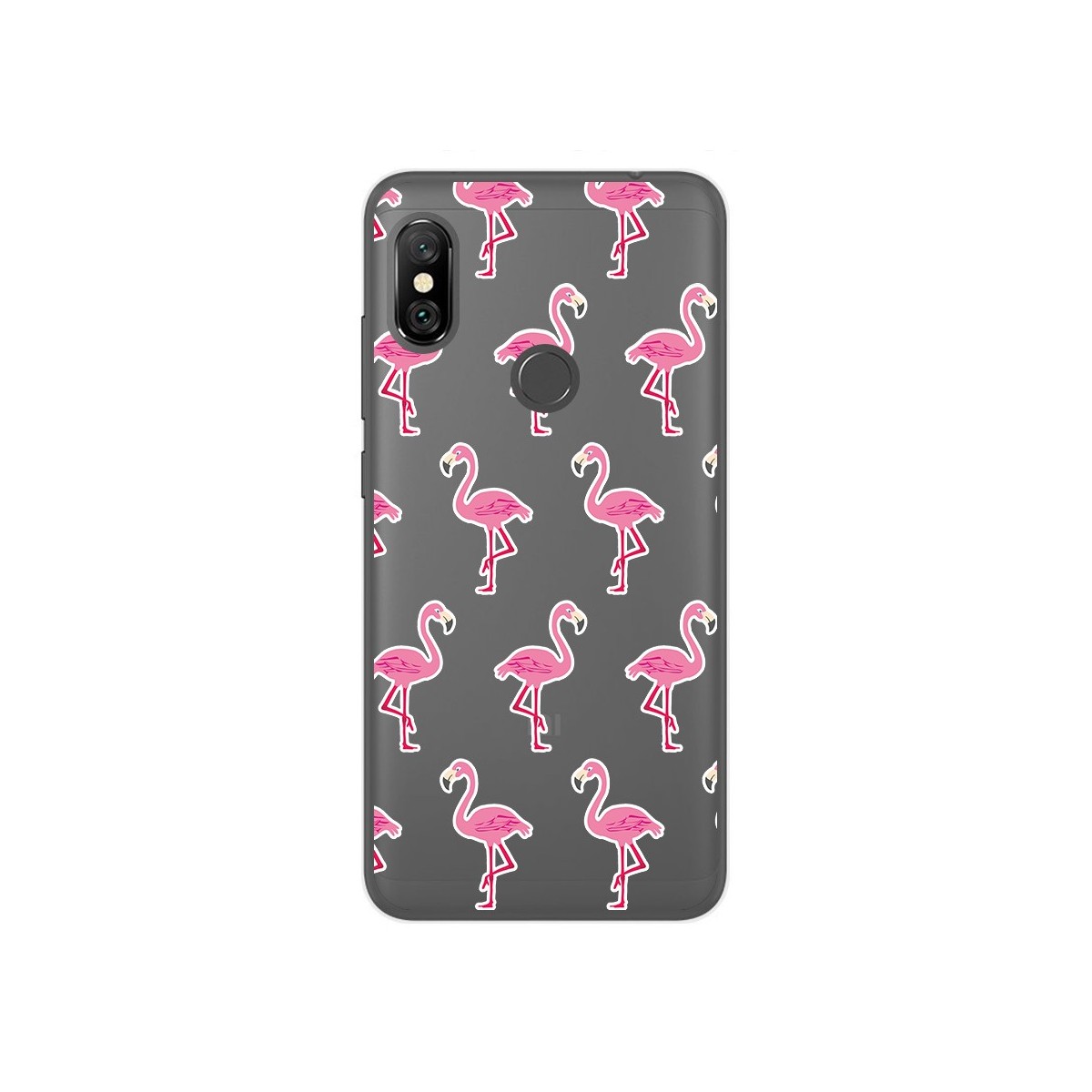 Funda Gel Transparente para Xiaomi Redmi Note 6 Pro Diseño Flamenco Dibujos