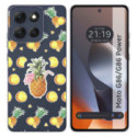 Funda Silicona Transparente para Motorola G86 / G86 Power 5G diseño Piña Dibujos