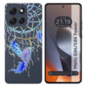 Funda Silicona Transparente para Motorola G86 / G86 Power 5G diseño Plumas Dibujos