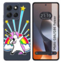 Funda Silicona Transparente para Motorola G86 / G86 Power 5G diseño Unicornio Dibujos