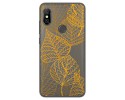 Funda Gel Transparente para Xiaomi Redmi Note 6 Pro Diseño Hojas Dibujos