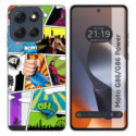 Funda Silicona para Motorola G86 / G86 Power 5G diseño Comic Dibujos