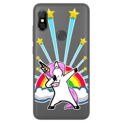 Funda Gel Transparente para Xiaomi Redmi Note 6 Pro Diseño Unicornio Dibujos