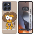 Funda Silicona para Motorola G86 / G86 Power 5G diseño Leon Dibujos