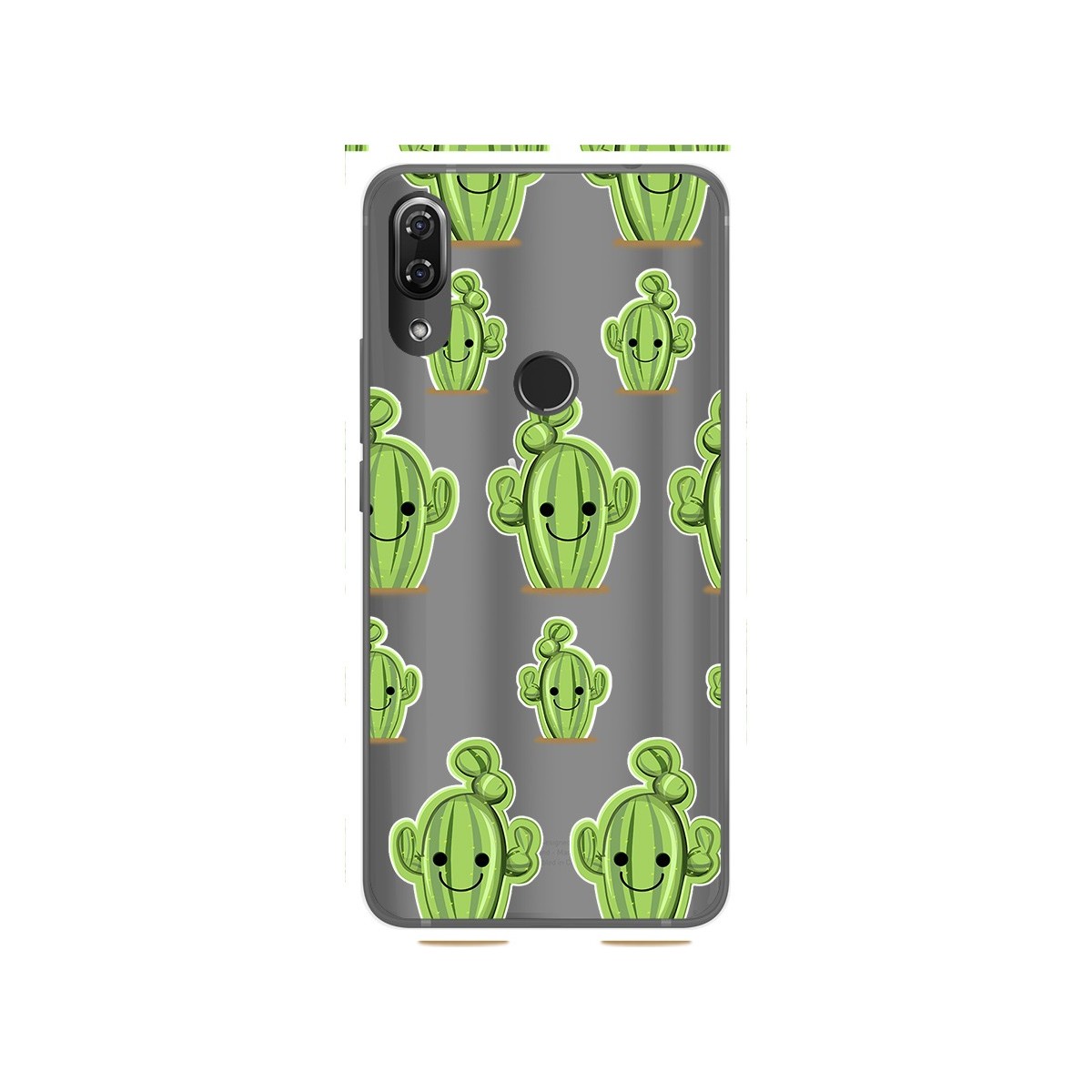 Funda Gel Transparente para Wiko View2 Pro Diseño Cactus Dibujos