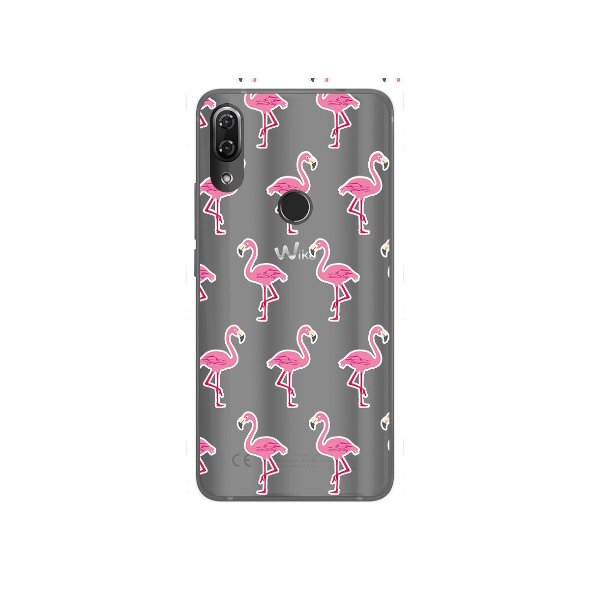 Funda Gel Transparente para Wiko View2 Pro Diseño Flamenco Dibujos