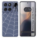 Funda Silicona Transparente para Motorola Edge 60 / 60 Fusion 5G diseño Araña Dibujos