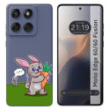 Funda Silicona Transparente para Motorola Edge 60 / 60 Fusion 5G diseño Conejo Dibujos