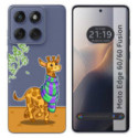 Funda Silicona Transparente para Motorola Edge 60 / 60 Fusion 5G diseño Jirafa Dibujos